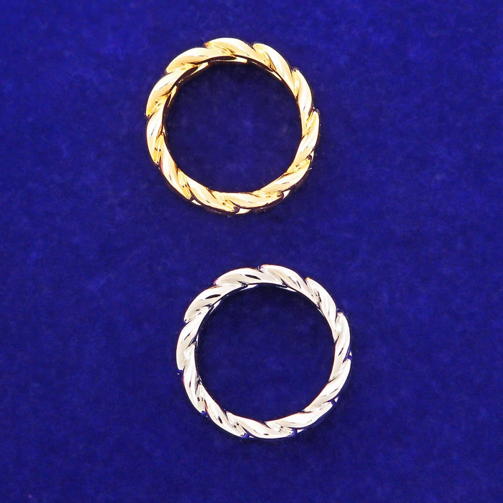 Cuban Link Rings for Men Gold Plated